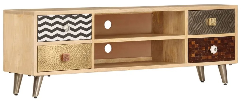 vidaXL Comodă TV, 120 x 30 x 40 cm, lemn masiv de mango