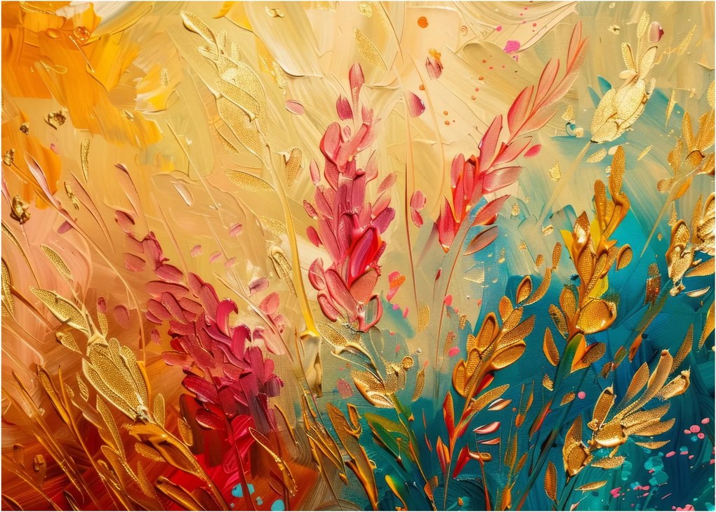 Tablou pe sticlă - Vopsirea câmpului (70x50 cm)