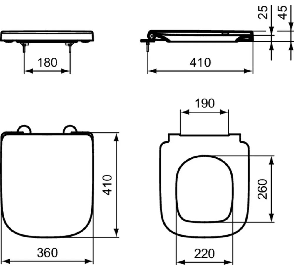 Vas wc stativ rimless plus Ideal Standard i.life S alb lucios cu rezervor si capac inclus