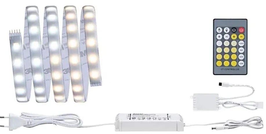 Bandă dimabilă pentru baie LED/10W IP44 Paulmann 70623 MAXLED 1,5 m 2700-6500K 230V + telecomandă