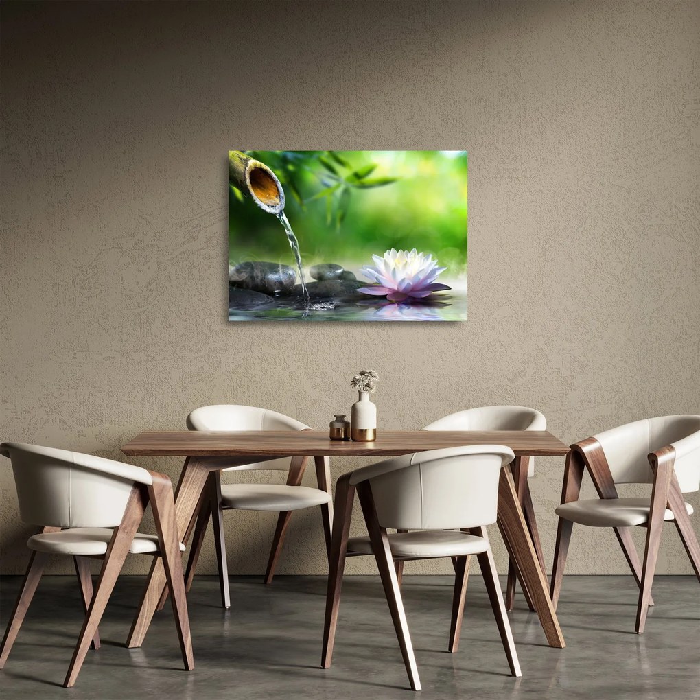 Tablou pe sticlă - Lotus (70x50 cm)