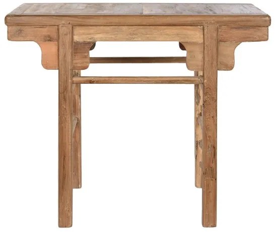 Consola, natur, din lemn de tec reciclat, Avana Small
