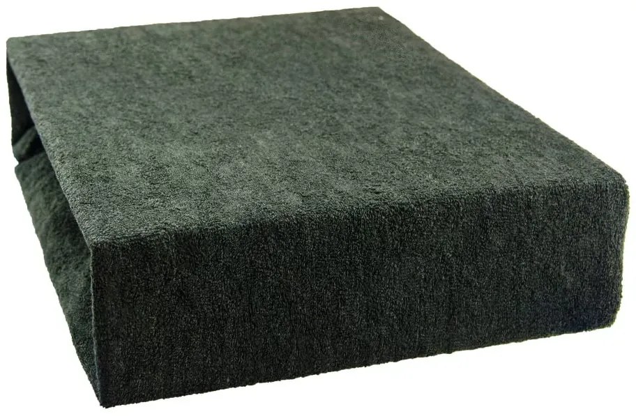 Cearșaf plușat 200x220 cm - negru