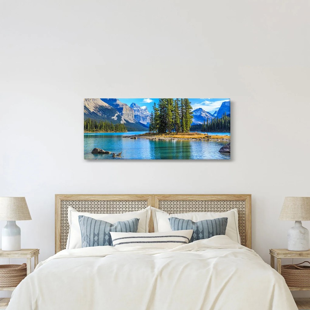 Tablou - Peisaj montan cu râu (120x50 cm)