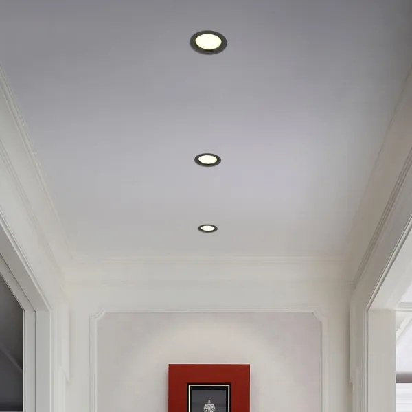 Immax NEO 07296L - Spot LED încastrat, reglabil, downlight, 12W, 230V, Wi-Fi, Tuya Ø 12 cm, negru