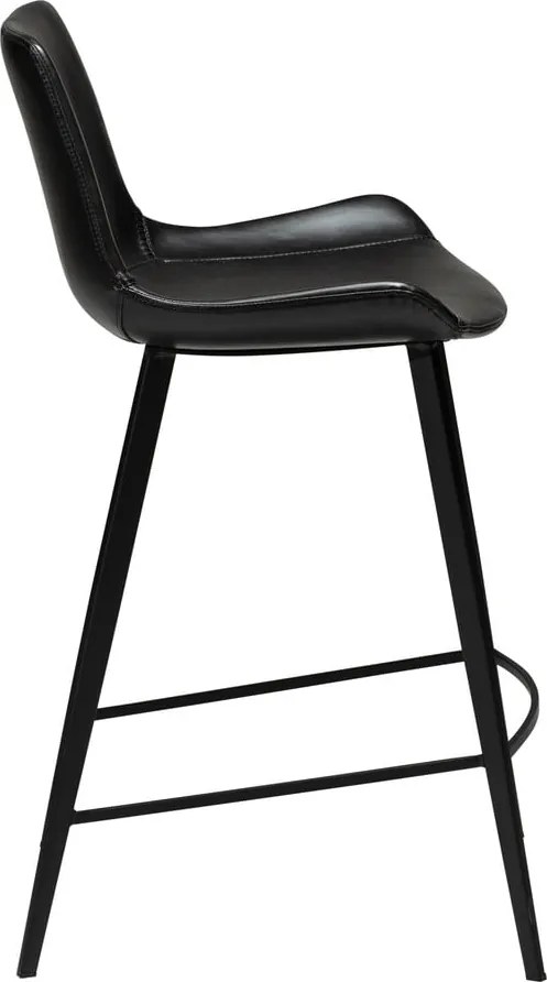 Scaun bar din piele ecologică DAN–FORM Denmark Hype, înălțime 91 cm, negru
