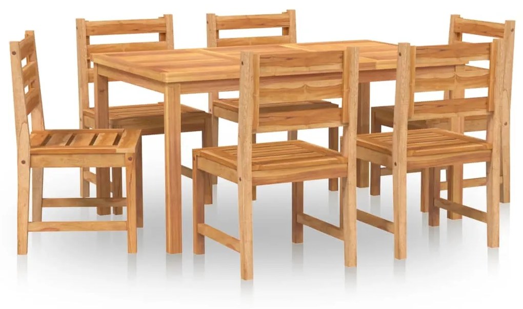 3157186 vidaXL Set mobilier de grădină, 7 piese, lemn masiv de tec