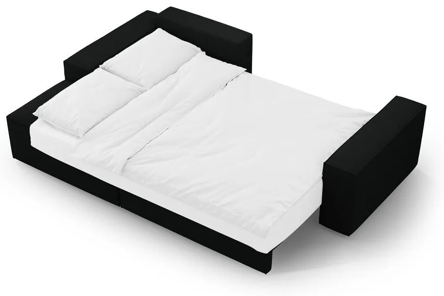 Colțar negru extensibil cu tapițerie din țesătură bouclé (cu colț pe partea stângă ) Jodie – Micadoni Home