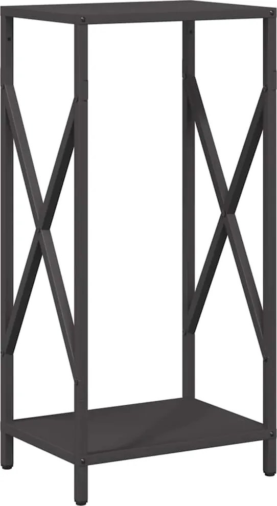 vidaXL Suport pentru lemne de foc negru Oțel laminat la rece