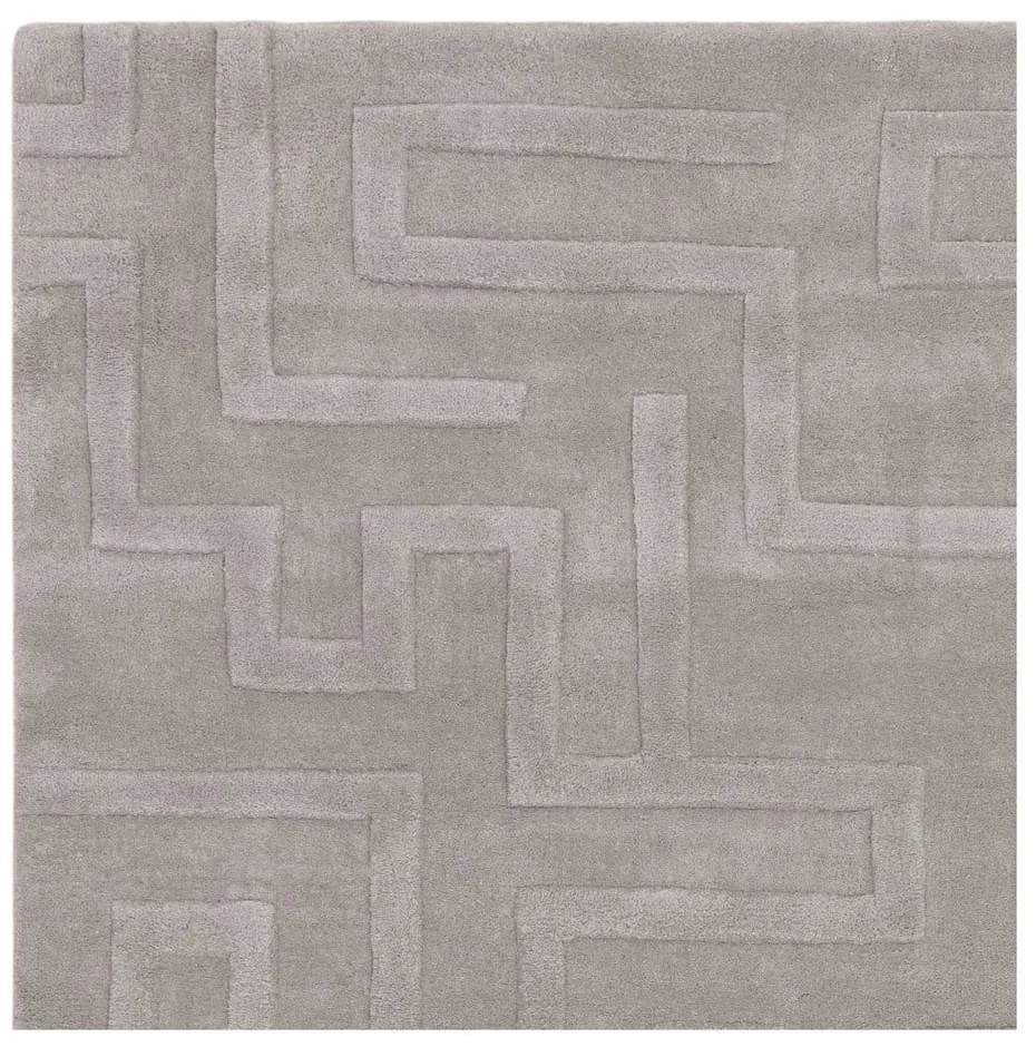 Covor gri deschis din lână 200x290 cm Maze – Asiatic Carpets