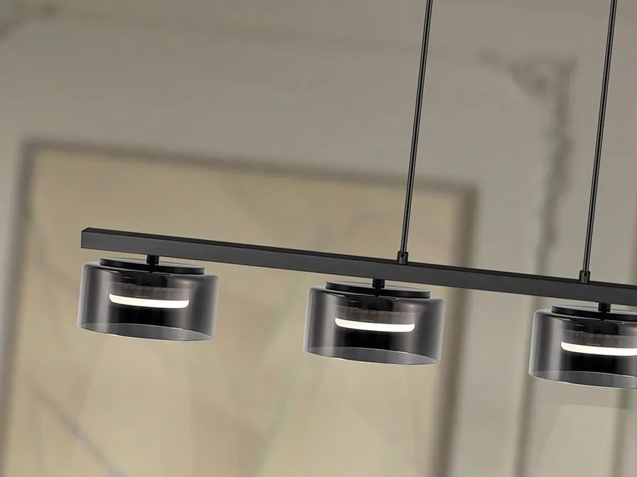 Lustra LED suspendata design modern Olaia 4L Fumuriu