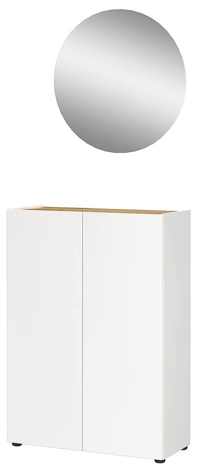 Set pentru hol alb cu aspect de lemn de stejar 74x200x33 cm Alviano – Germania