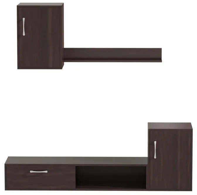 Ansamblu comoda TV Ranian melamina nuc 130x36x27.5 cm