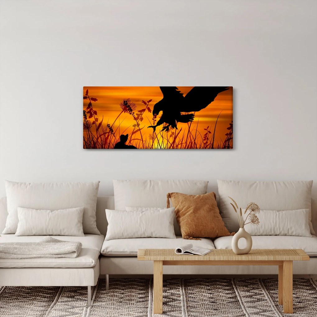 Tablou cu silueta prădătorului (120x50 cm)