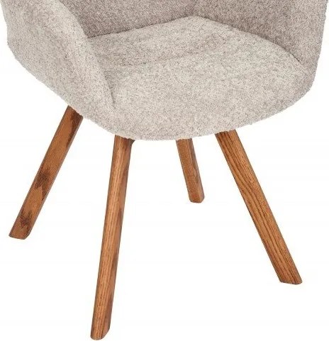 Set de 2 scaune pivotante Baltic stejar/ bej