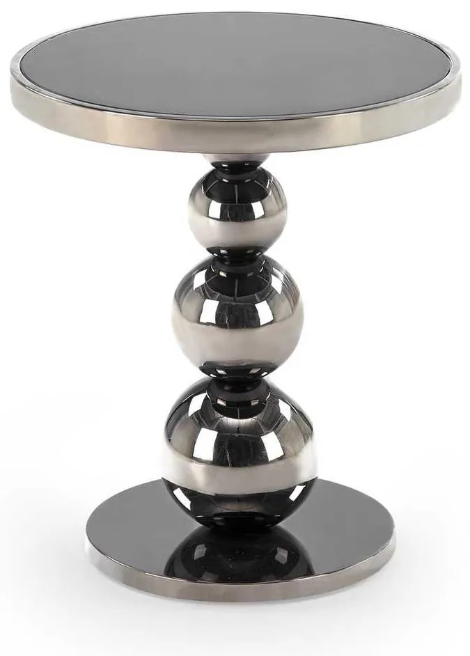 Măsuță de cafea Beady, argint / negru