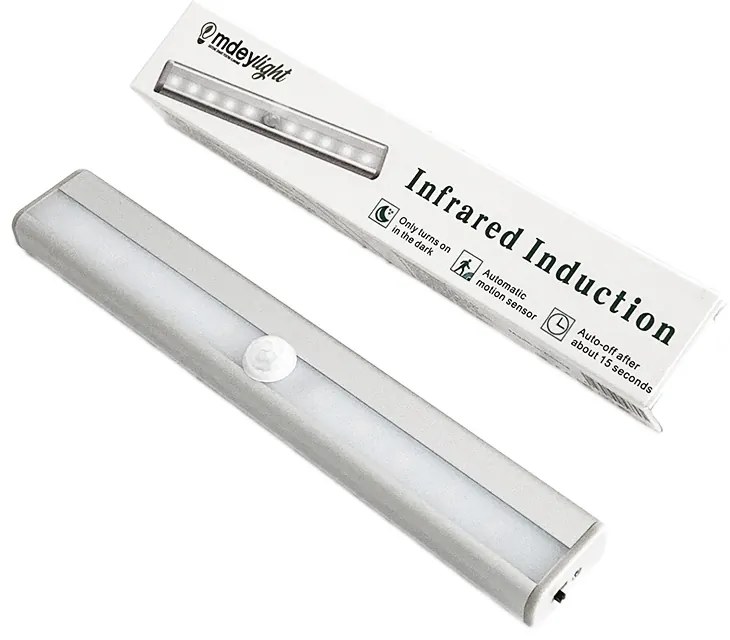 Corp de iluminat LED cu senzor de miscare, reincarcabil, lumina rece