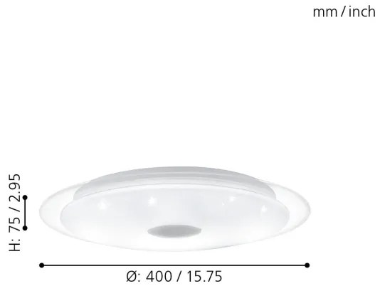 Eglo 98323 - Plafonier LED LANCIANO 24W/230V dimabil cu telecomandă