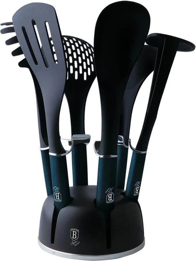 Set 7 Piese Ustensile Bucatarie Aquamarine Metalic Line Berlinger Haus BH 6245