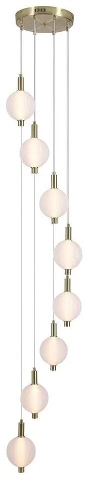 Lustra LED suspendata alama lucios sticla acid Luminique 8Lt