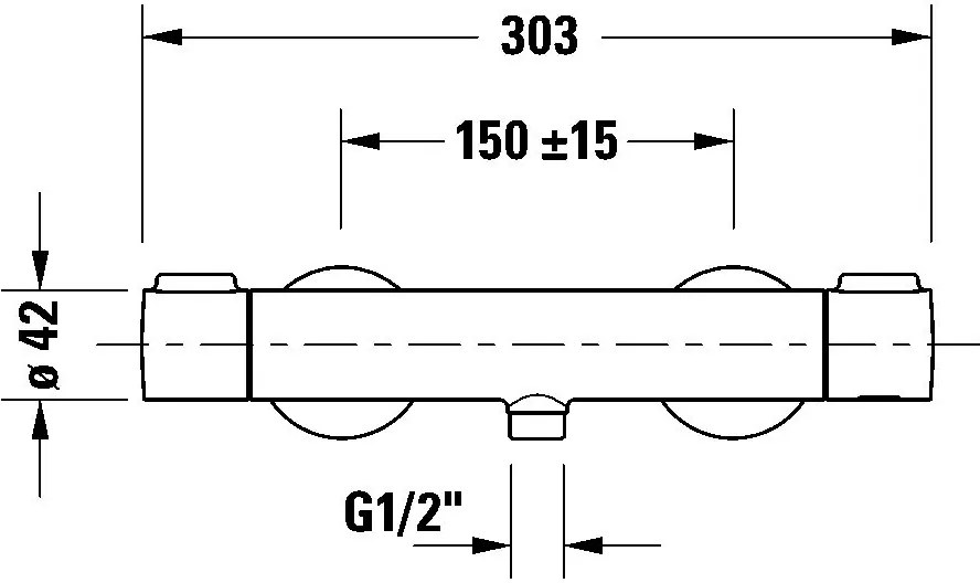 Duravit Universal baterie de dus perete cu termostat    TH4220000004