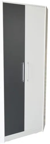 Dulap Iris colt alb cu gri