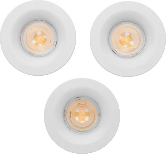 Eglo 902272 - Set 3x corpuri de iluminat LED pentru baie SALABATE, 4,9W/230V, Ø8,8 cm, IP65, alb