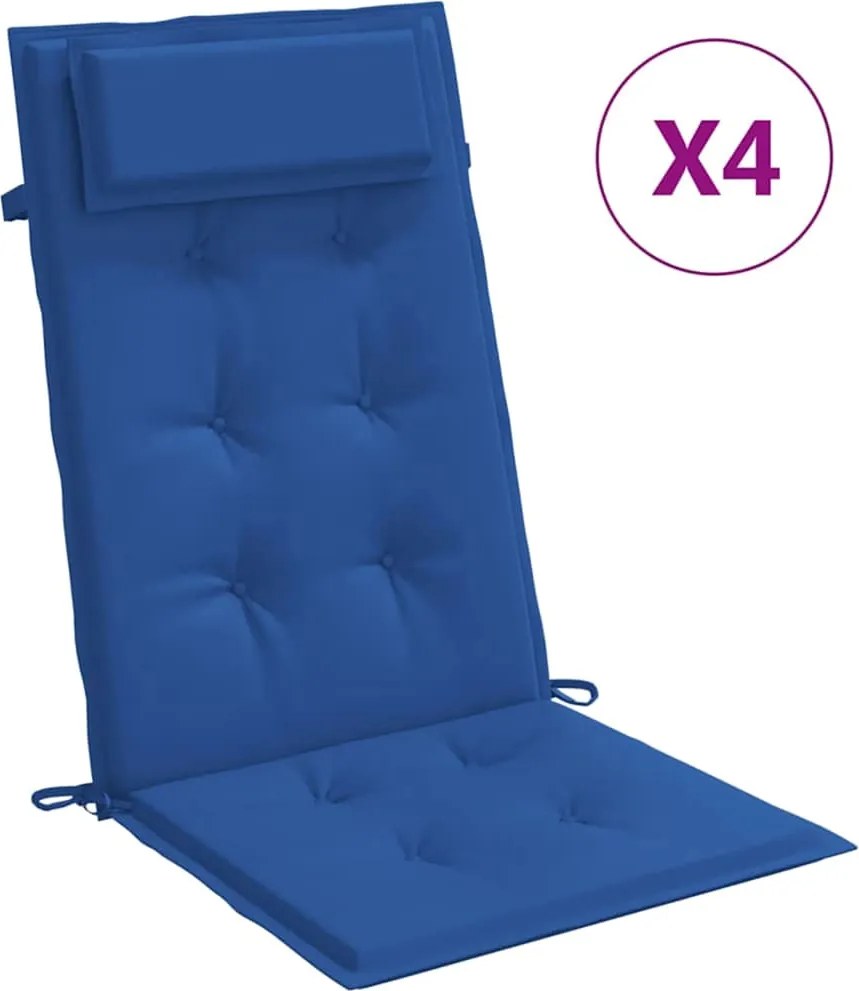 vidaXL Perne scaun spătar înalt 6 buc albastru regal, țesătură Oxford