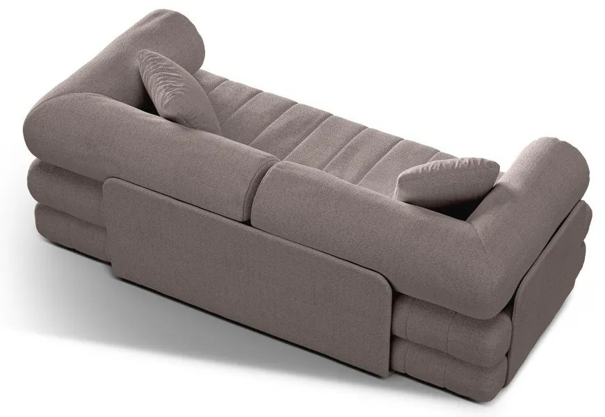 Canapea grej extensibilă cu tapițerie din țesătură bouclé 206 cm Kemi – Cosmopolitan Design