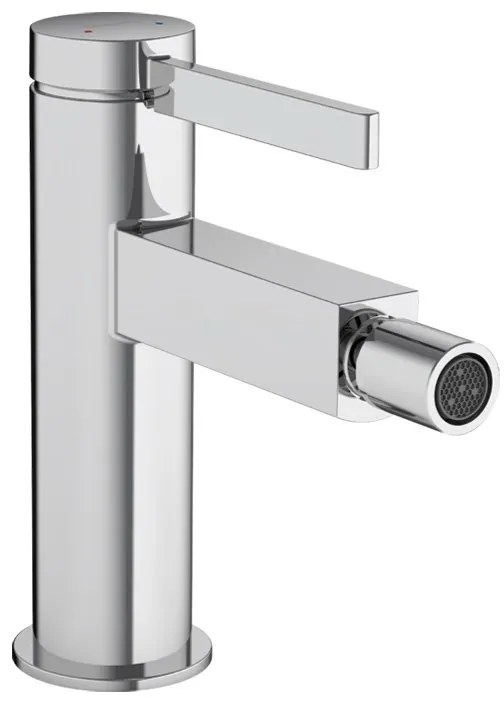 Baterie bideu, Hansgrohe, Finoris, cu ventil push-open, crom