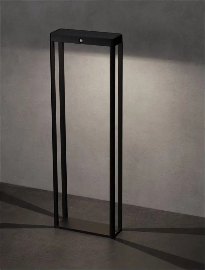 Stalp LED solar iluminat exterior cu senzor de miscare IP65 BERNI H-70cm