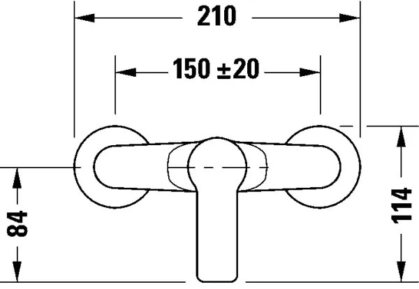 Duravit D-CODE - baterie bideu pentru montaj pe perete, crom lucios (DC4230001010)
