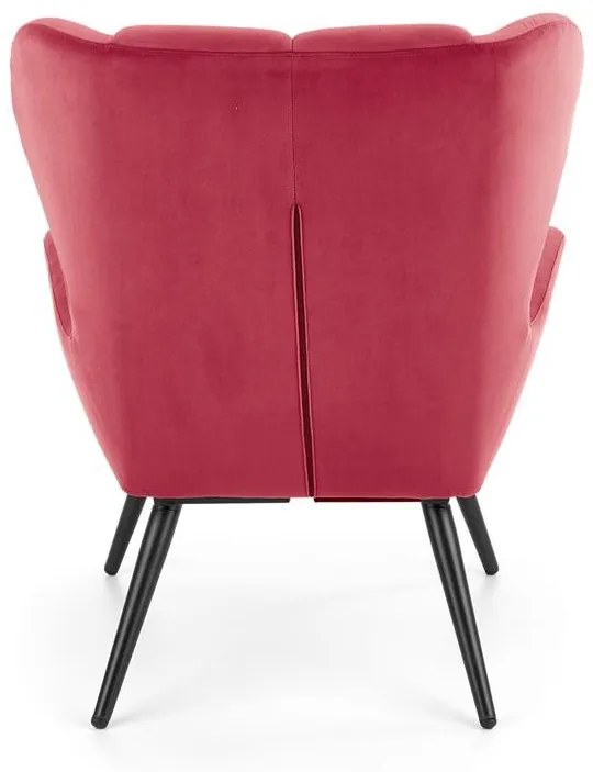 Fotoliu Tyrion velvet bordo H91 cm