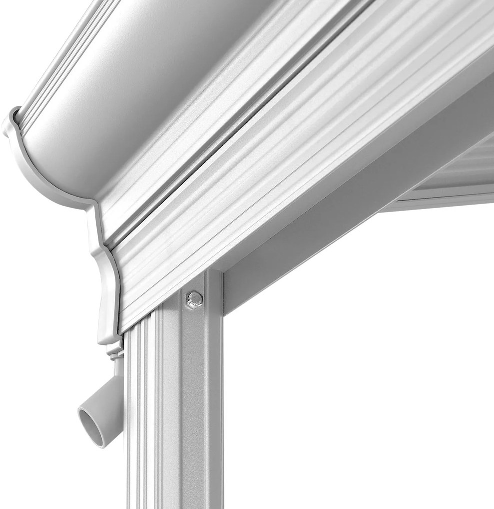 Pergola Borneo 5,5x3m s dvojstennými doskami biela