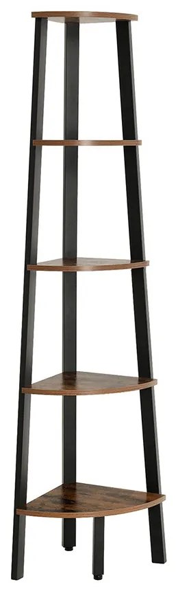 Raft de colț, Negru 37.2x37.2x159cm