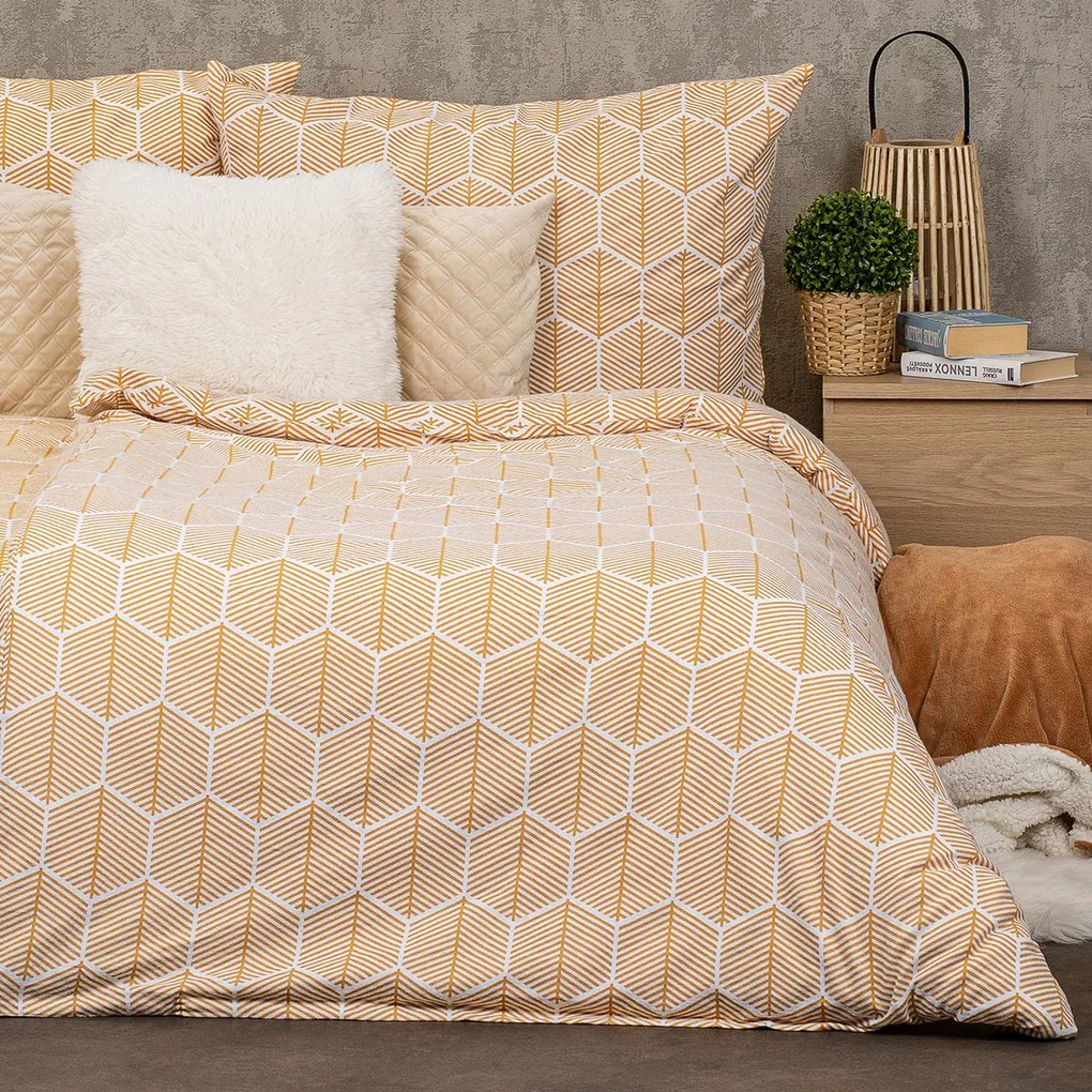 Lenjerie de pat bumbac flanel 4Home Honey, 160 x 200cm, 70 x 80 cm, 160 x 200 cm, 70 x 80 cm