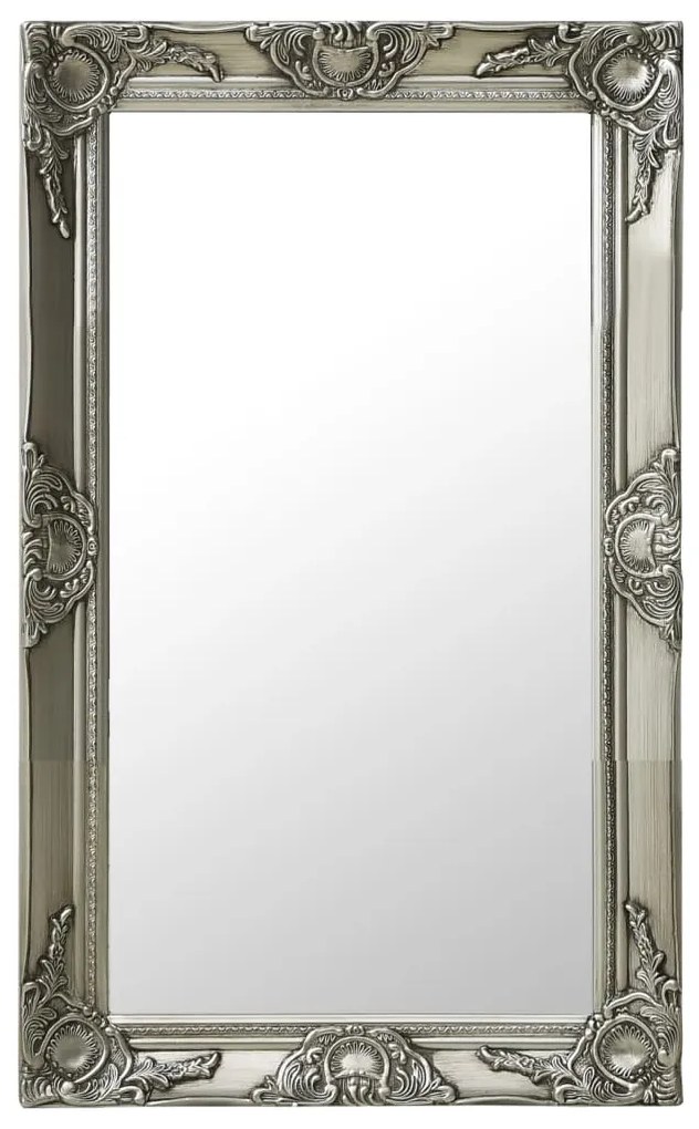vidaXL Oglindă de perete în stil baroc, argintiu, 50 x 80 cm