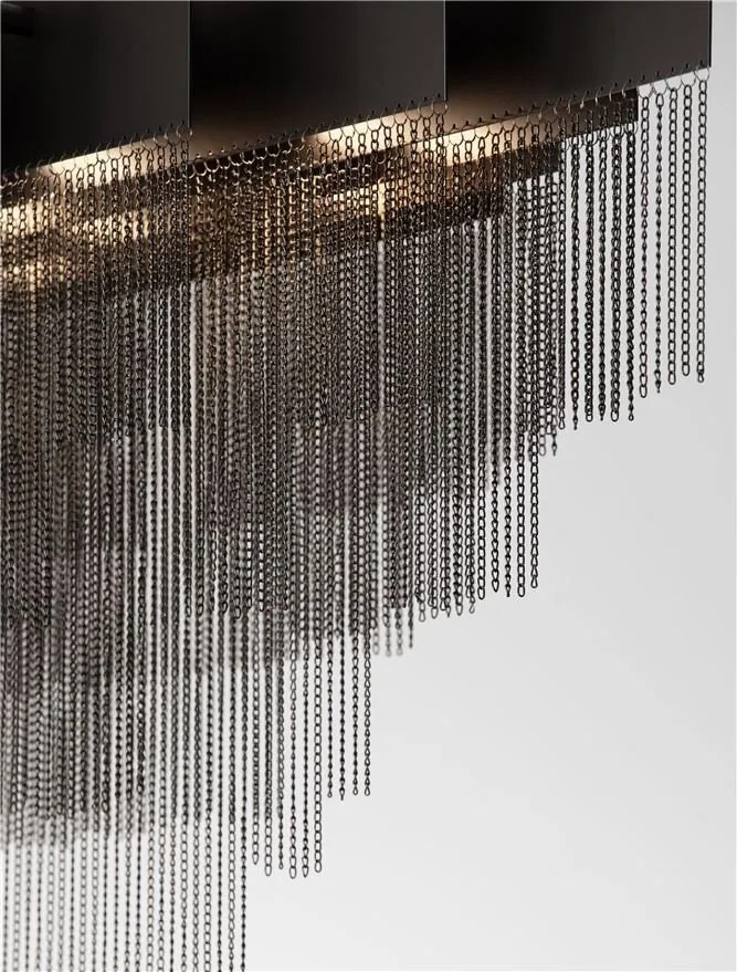 Lustra LED suspendata design modern REVIA negru