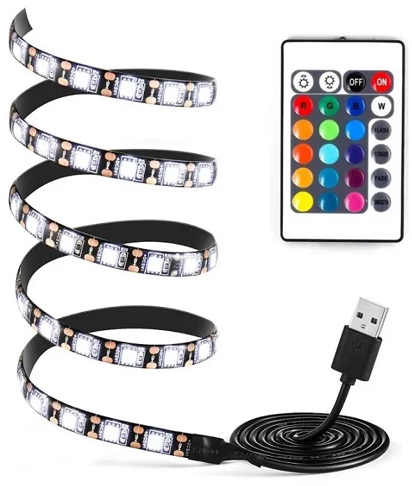 Bandă LED RGB în spatele televizorului - 2 m