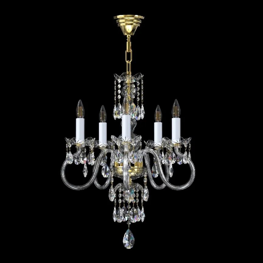 Candelabru cu 5 brate LUX design modern, Cristal Bohemia Exclusive Miracle