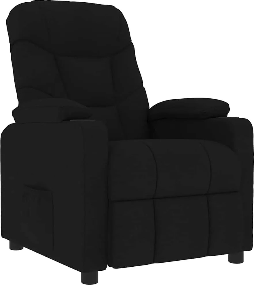 vidaXL Fotoliu de masaj, negru, țesătură