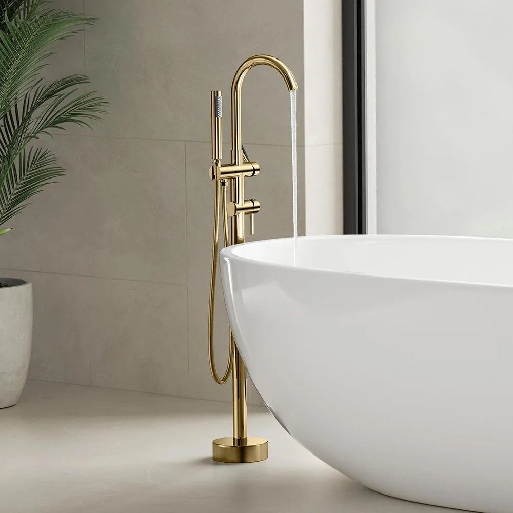 Baterie pentru cada Freestanding Rea Lungo Ortis Auriu Gold