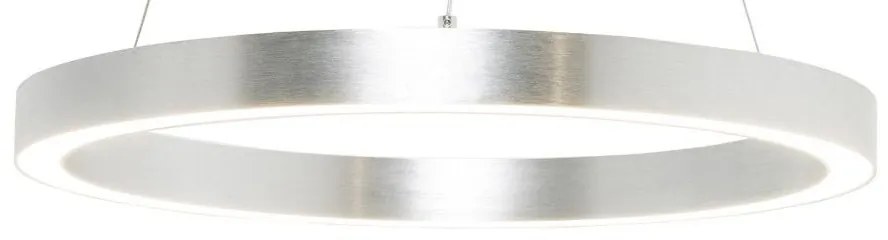 Lustra LED design modern circular CARLO argintiu, diametru 60cm