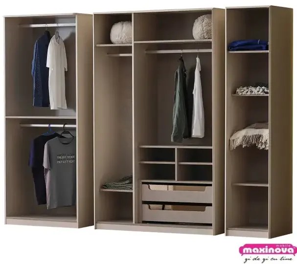Mobilier dormitor dulap modular 6 usi, Verona