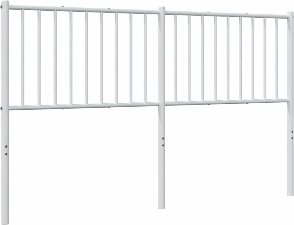 vidaXL Tăblie de pat de schimb metalică, alb, 160 cm