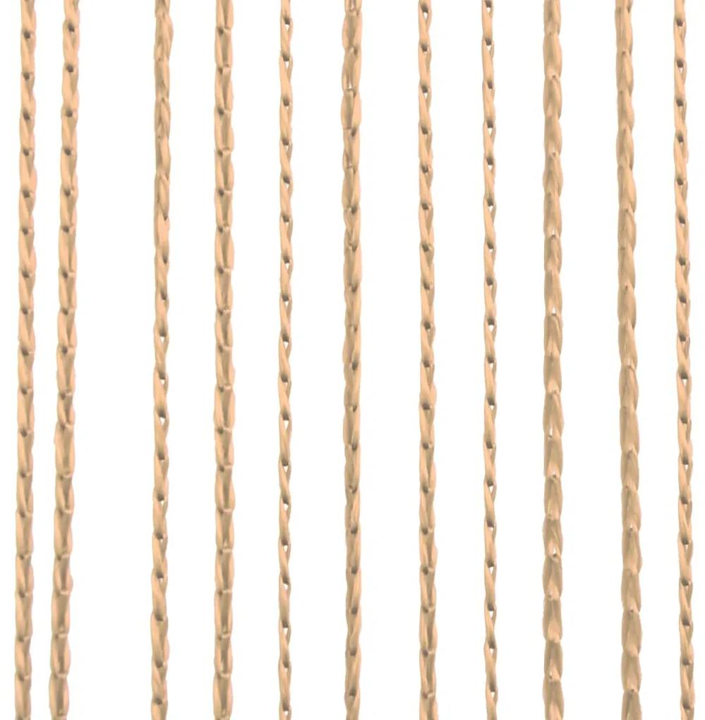 Draperii cu franjuri, 2 buc., 140 x 250 cm, bej 2, Bej, 140 cm