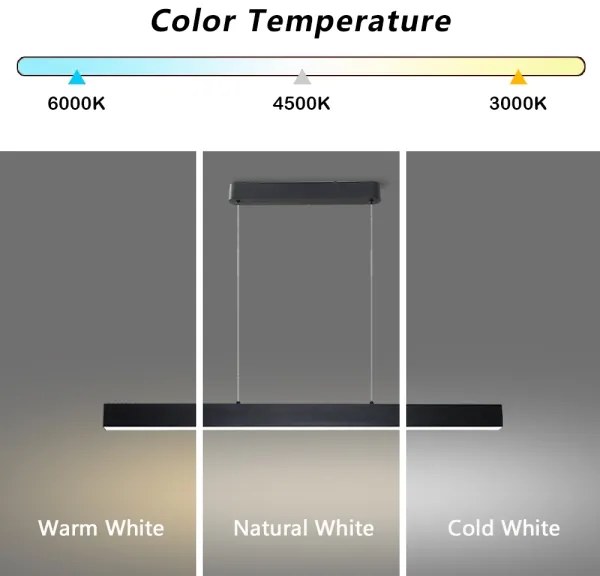 Lustră LED pe cablu Brilagi SLEEKLINE LED/40W/230V 3000/4500/6000K negru