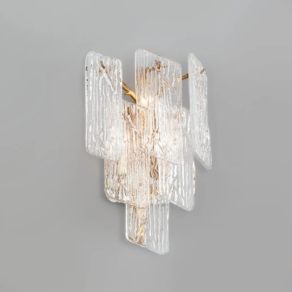 Aplica de perete LUX design deosebit PIEMONTE lucrata manual, cu 3 surse de lumina