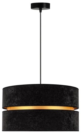 Lustră pe cablu Duolla DUO 1xE27/15W/230V d. 40 cm negru/auriu