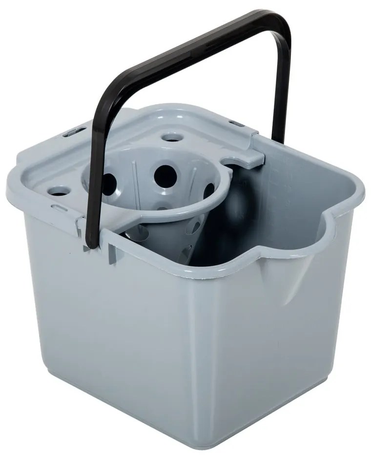 Găleată cu mop din plastic reciclat Addis Eco Range, 12 l, gri